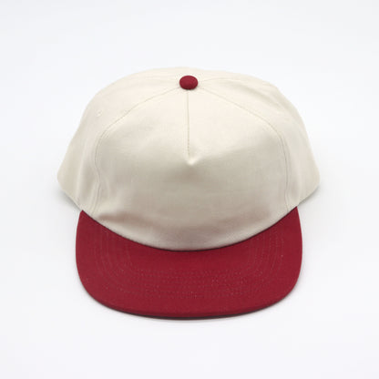 Cotton Two-Tone 5 Panel - Burgundy