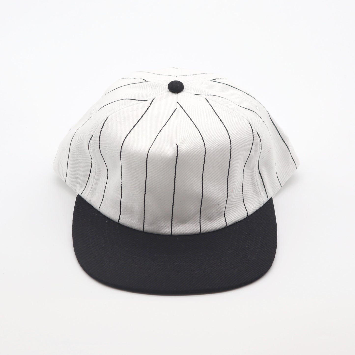 Cotton Two-Tone 5 Panel - Black Pin Stripe