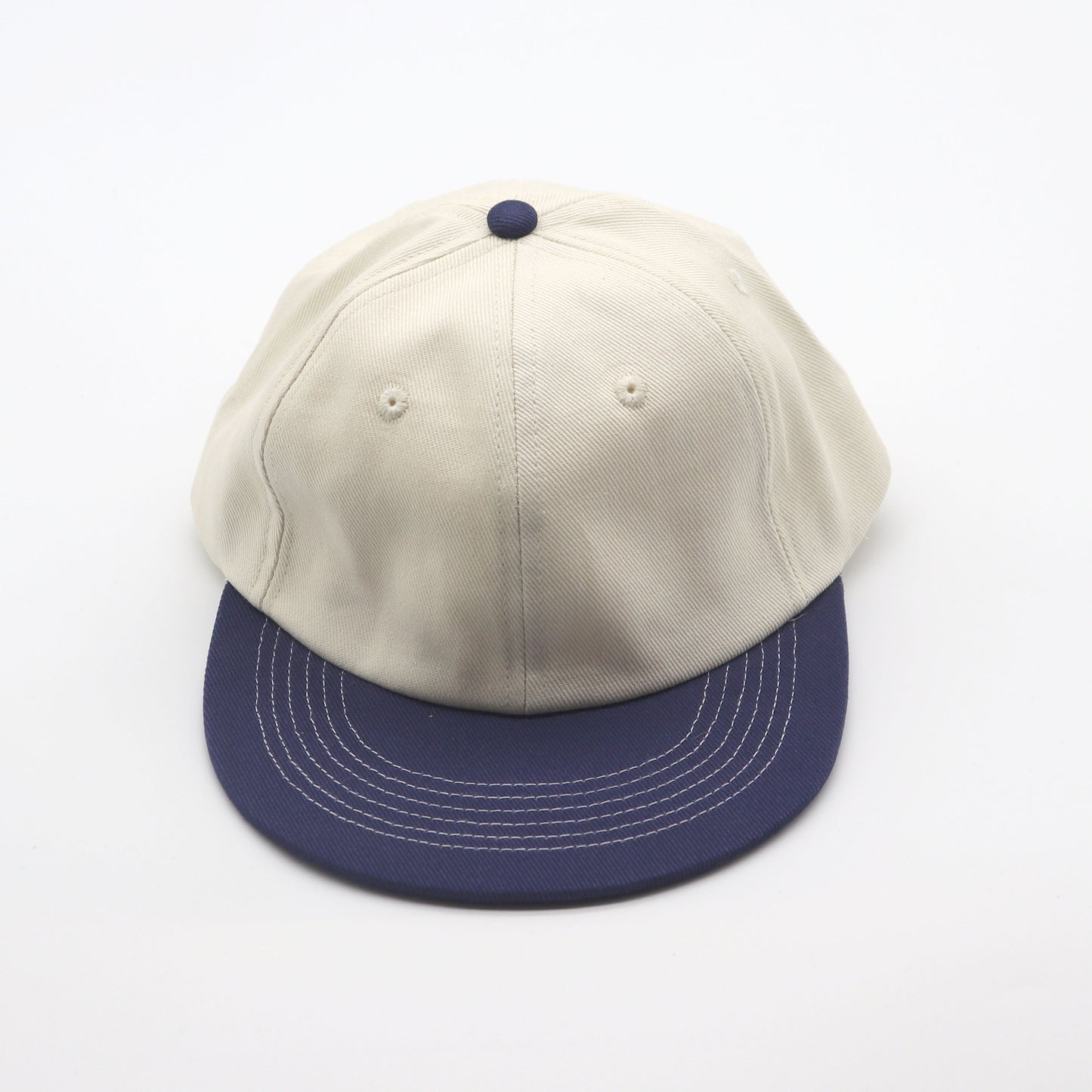 Cotton Two-Tone 6 Panel - Navy Contrast Stitched