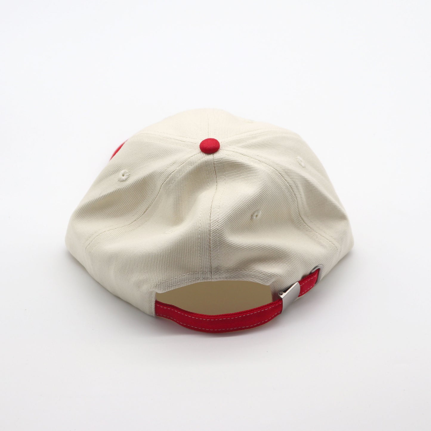 Cotton Two-Tone 6 Panel - Red Contrast Stitched