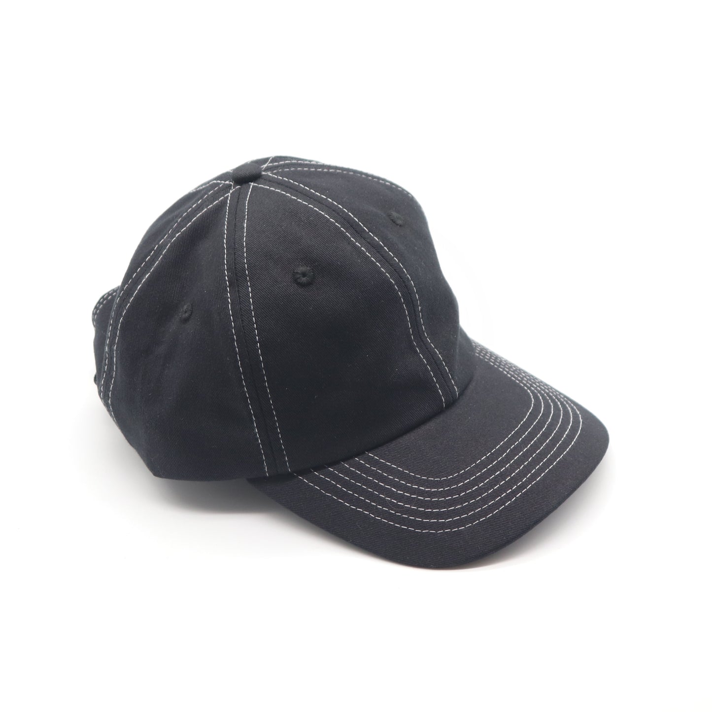 Cotton Dad Hat - Black Contrast Stitched