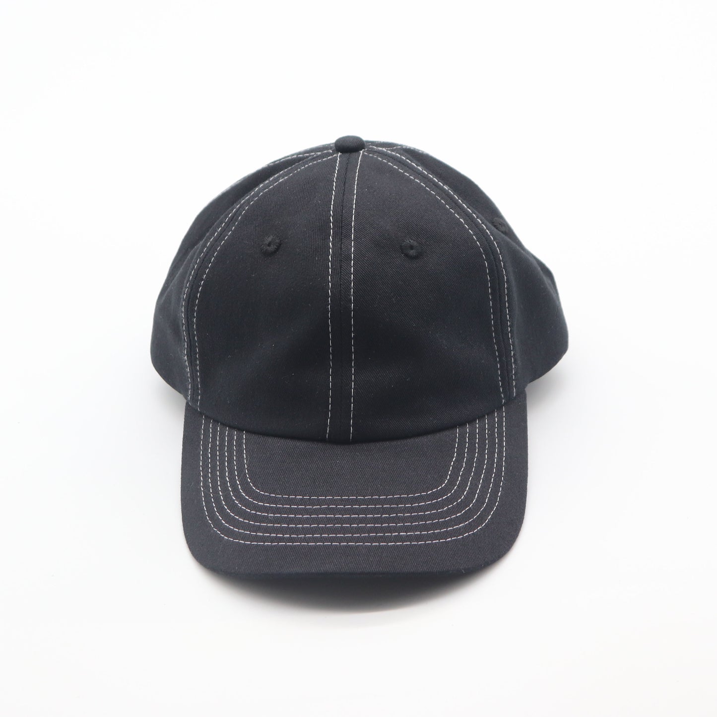 Cotton Dad Hat - Black Contrast Stitched